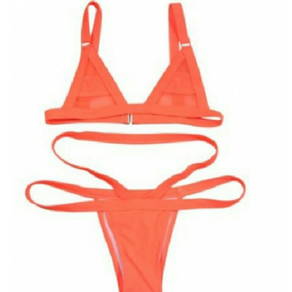 Sexy mesh thong bikini set